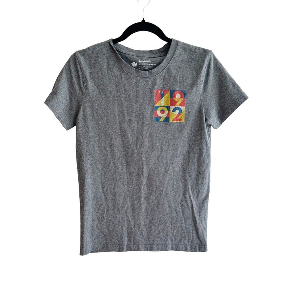 Dutch Bros Est 1992 Grey T-Shirt Date Block Colorful Size Medium